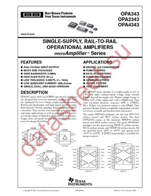 OPA2343UA/2K5 datasheet  